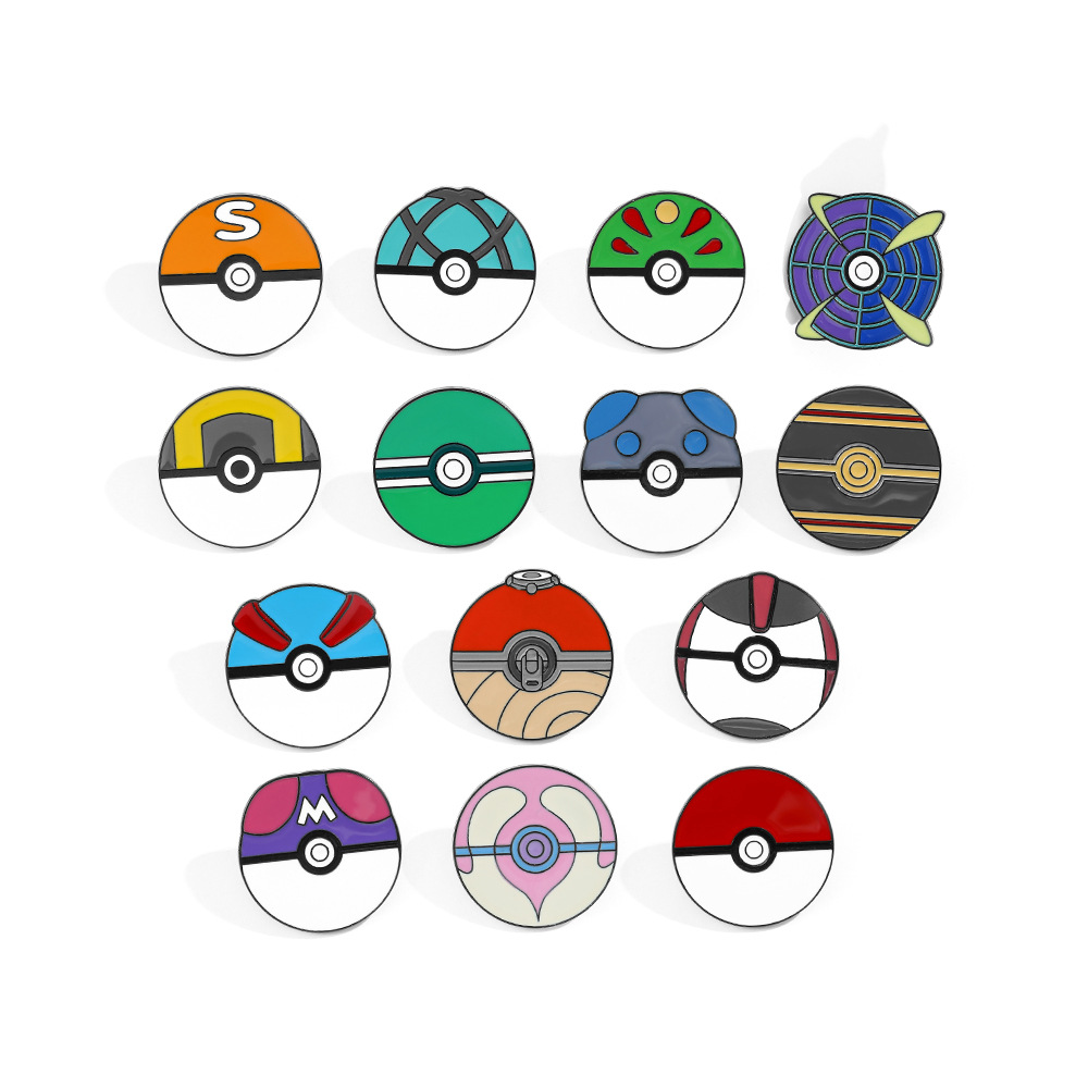 Pokeball Cosplay Prop - Broches en émail de dessins animés