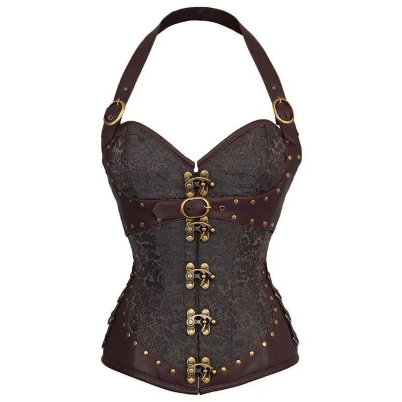 Boning Corset Steel - Corset Steampunk en os d'acier, Bustier