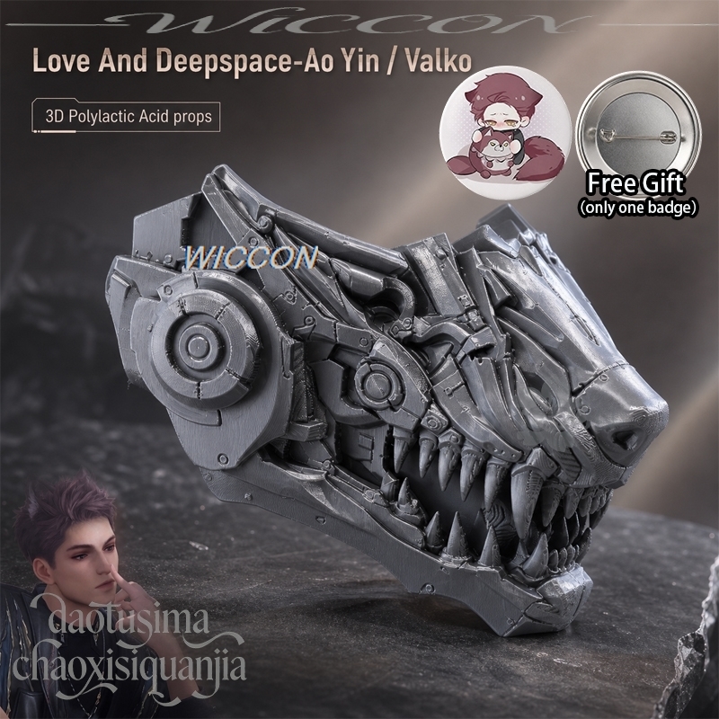 Prop En Cosplay - Masque Demi-Visage Punk 3D en Acide