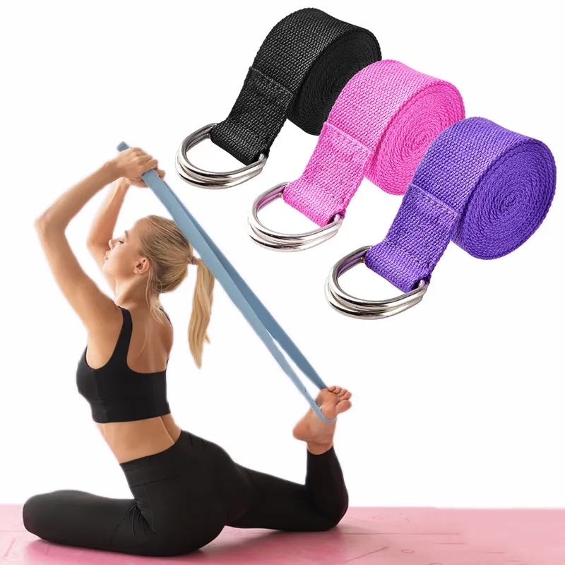 D Ring Strap - 183*3.8cm sangle de Yoga coton exercice
