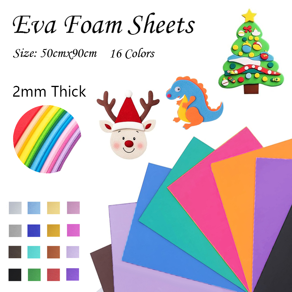 Cosplay Props Eva Foam - Feuilles de mousse EVA colorées, 16